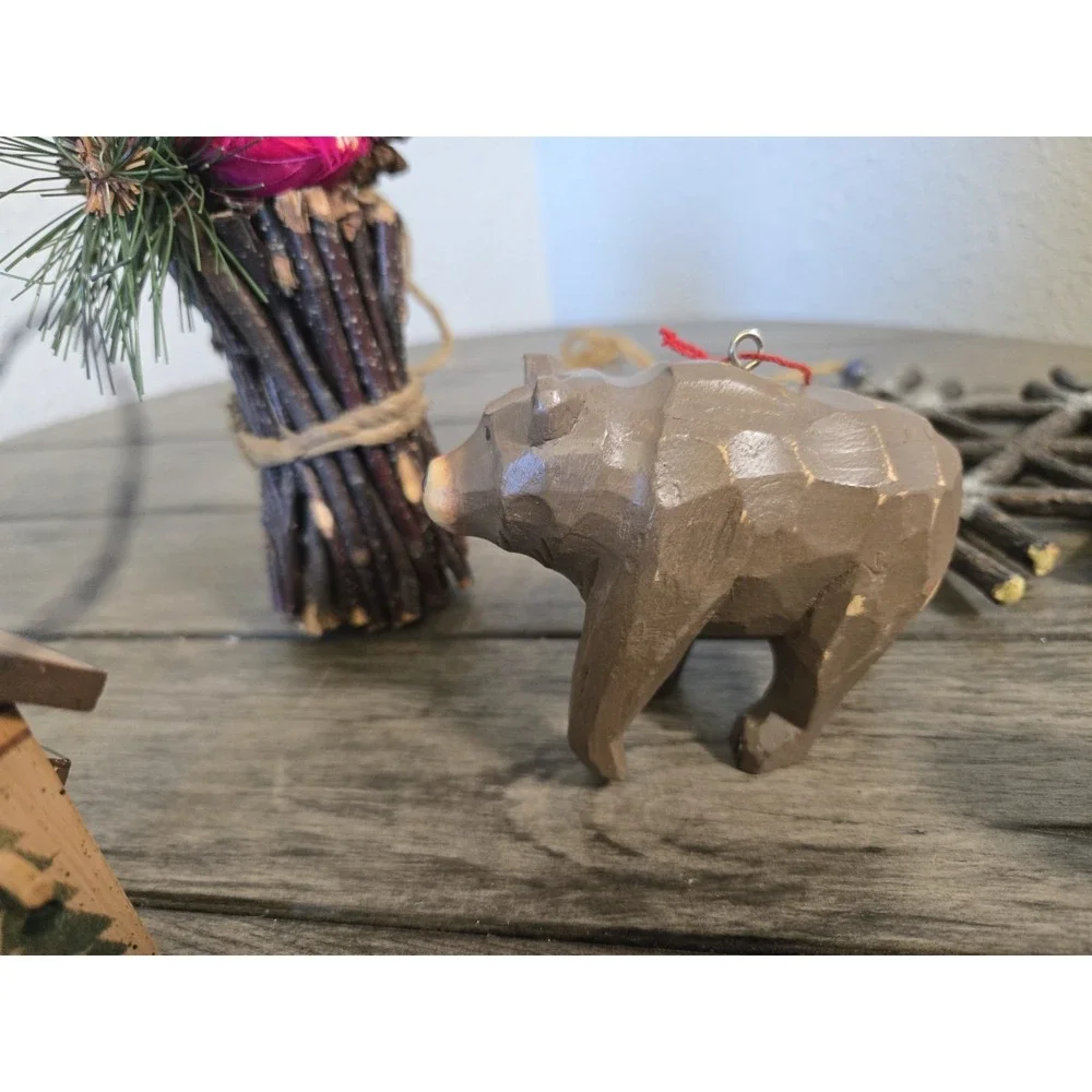 Set Of 8 Rustic Outdoor Cabin Themed Christmas Ornaments